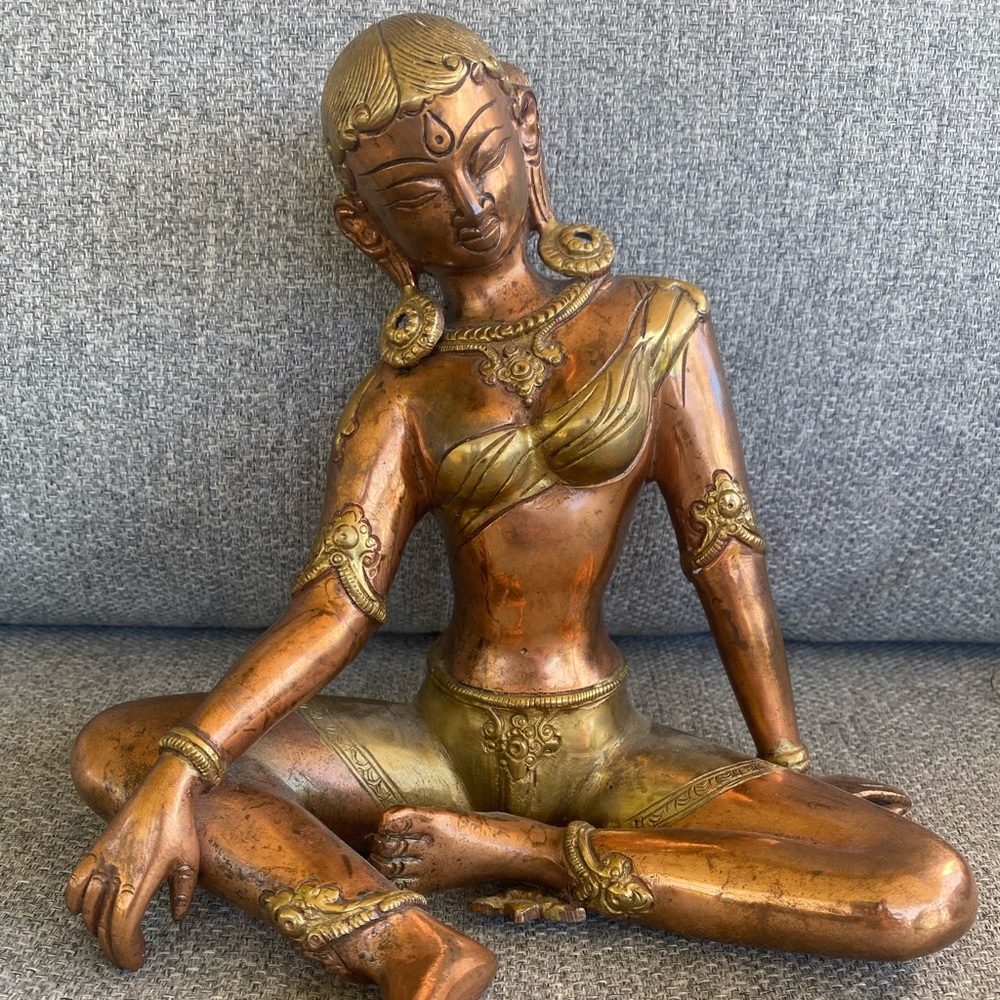 Rare Hindu Brass Goddess Diety